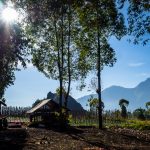 Bauerndorf beim Abstieg vom Mount Batur