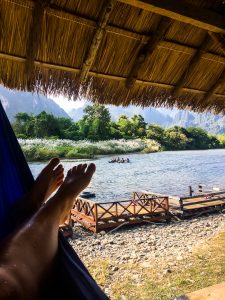 Chillen in Hängematte in Vang Vieng