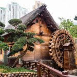 Wasserrad im Nam Lian Garden