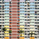 Häuserwand in Hongkong