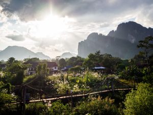 Ein Abend in Vang Vieng