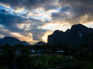 Sonnenuntergang in Vang Vieng