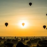 Unser erster Sonnenaufgang über Bagan