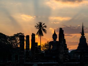 Sonnenuntergang in Sukhothai