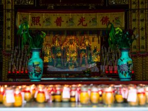 Kerzen im Kuan Yin Temple