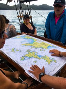 Routenplanung auf dem Segelboot