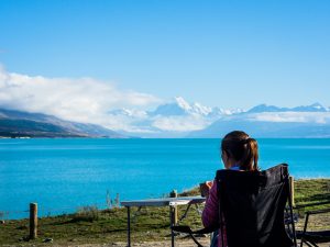 Frühstück mit Blick auf den Mont Cook